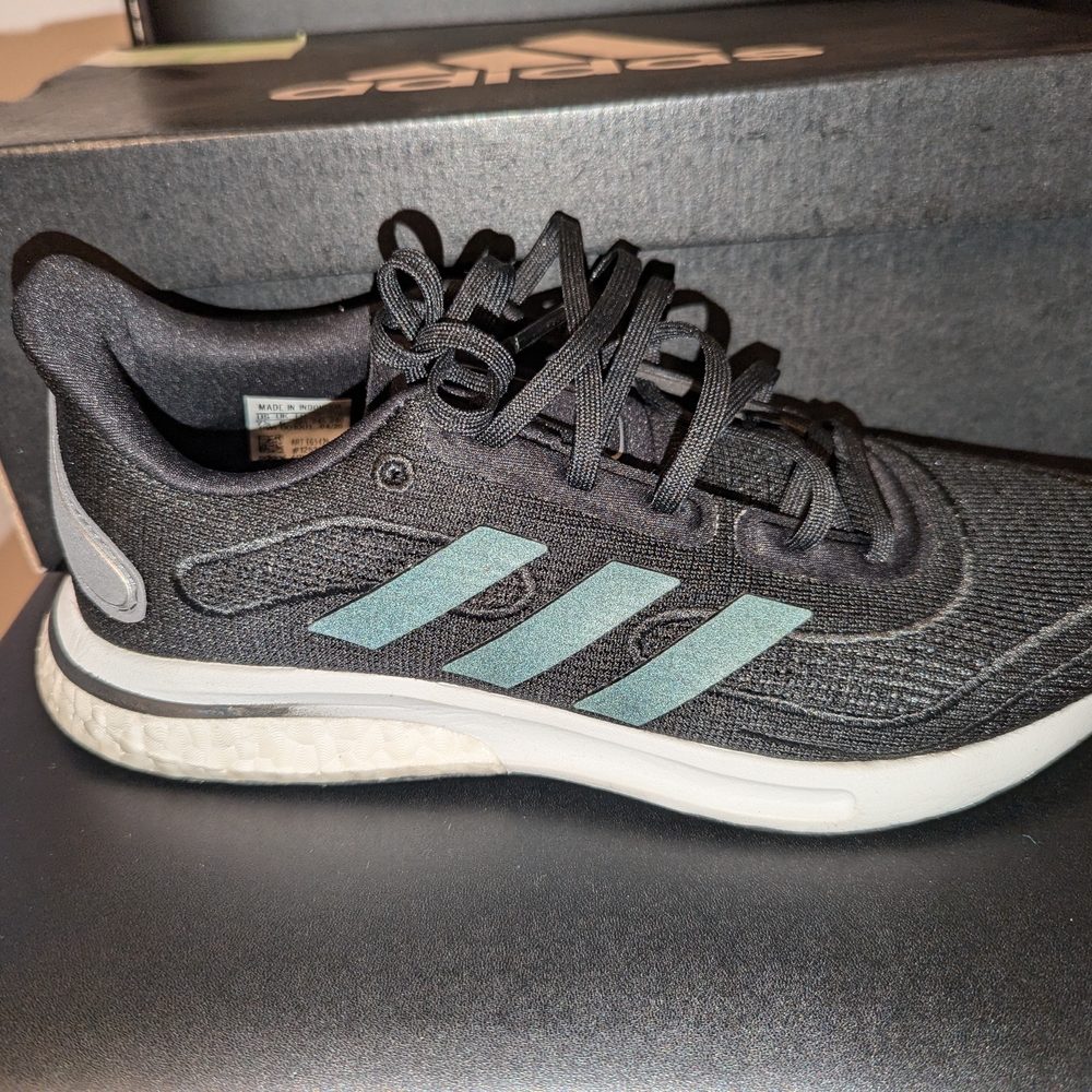 Adidas Black and Gray Running Shoes